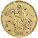 2026 UK 'Yellow Gold' Full Sovereign Gold Coin