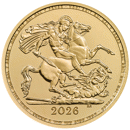 2026 UK 'Yellow Gold' Half Sovereign Gold Coin