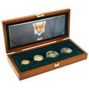 Pre-Owned 2005 WW2 Anniversary Allied Forces Proof Gold 4-Coin Collection