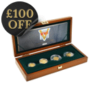 Pre-Owned 2005 WW2 Anniversary Allied Forces Proof Gold 4-Coin Collection