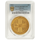 Pre-Owned 2021 Alderney Gothic Quartered Arms £5 Proof Gold Coin - PCGS Graded PR70 - 871586.70/4201