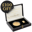 Pre-Owned 2006 UK Queen Elizabeth II's 80th Birthday Proof Gold Crown and 1/2oz Ingot Box Set