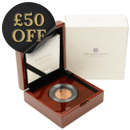 Pre-Owned 2022 UK 50 Years of Pride 50p Piedfort Proof Gold Coin