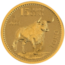 Pre-Owned 2023 Spanish Felipe` VI Toro Bull 1/10oz Gold Coin