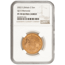 Pre-Owned 2022 UK Memorial Double Sovereign Proof Gold Coin - NGC Graded PF70 - 8220979-033