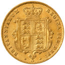 Pre-Owned 1865 London Mint DN.40 Victorian 'Shield' Half Sovereign Gold Coin