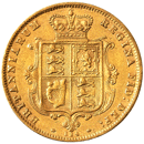 Pre-Owned 1880 London Mint DN.124 Victorian 'Shield' Half Sovereign Gold Coin