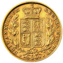 Pre-Owned 1866 London Mint DN.9 Victorian 'Shield' Full Sovereign Gold Coin