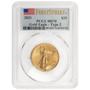 Pre-Owned 2021 USA Eagle Type II 1/2oz Gold Coin - PCGS MS70 - 887369.70/42993722