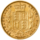 Pre-Owned 1872 London Mint DN.76 Victorian 'Shield' Full Sovereign Gold Coin