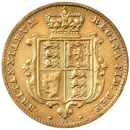Pre-Owned 1869 London Mint DN.11 Victorian 'Shield' Half Sovereign Gold Coin