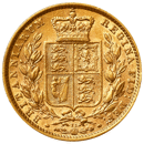 Pre-Owned 1872 London Mint DN.11 Victorian 'Shield' Full Sovereign Gold Coin