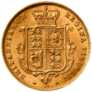 Pre-Owned 1877 London Mint DN.16 Victorian 'Shield' Half Sovereign Gold Coin