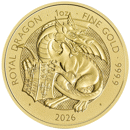 2026 UK Tudor Beasts Royal Dragon 1oz Gold Coin
