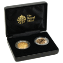 Pre-Owned 1968 - 2018 UK '50 Year Celebration' Full Sovereign Gold  2-Coin Set