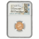Pre-Owned 2021 UK Half Sovereign Proof Gold Coin - NGC Graded PF69 - 6081616-001