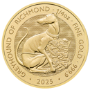 2025 UK Tudor Beasts Greyhound of Richmond 1/4oz Gold Coin