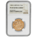 Pre-Owned 1980 UK Double Sovereign Proof Gold Coin - NGC Graded PF69 - 5623188-003