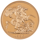 Pre-Owned 1996 UK Double Sovereign Proof Design Gold Coin