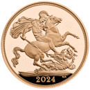 Pre-Owned 2024 UK Full Sovereign Proof Design Gold Coin