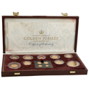 Pre-Owned 2002 UK Golden Jubilee Proof Gold Currency Coin Set - Damaged Box
