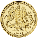 Pre-Owned 2014 Isle of Man Angel 1/10oz Gold Coin