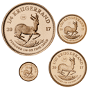 Pre-Owned 2017 South Africa Krugerrand Proof Design Gold 4-Coin Collection