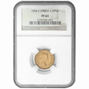 Pre-Owned 1954 Elizabeth II South African £1/2 Proof Gold Coin - NGC Graded PF63 - 2759782-002