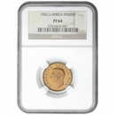 Pre-Owned 1952 George VI South African £1 Proof Gold Coin - NGC Graded PF64 - 2761663-001