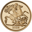 Pre-Owned 2026 UK Half Sovereign Proof Design Gold Coin
