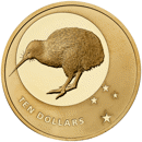 Pre-Owned 2010 New Zealand Icons: Kiwi $10 Proof Design Gold Coin