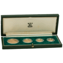 Pre-Owned 1980 UK Sovereign Proof Gold 4-Coin Set - Damaged Box