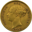 Pre-Owned 1884 London Mint Victorian 'Shield' Half Sovereign Gold Coin