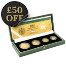 Pre-Owned 2002 UK Sovereign Proof Gold 4-Coin Set