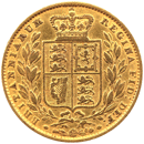 Pre-Owned 1853 London Mint Victorian 'Shield' Full Sovereign Gold Coin