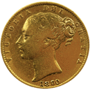 Pre-Owned 1860 London Mint Victorian 'Shield' Full Sovereign Gold Coin