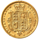 Pre-Owned 1885 London Mint Victorian 'Shield' Half Sovereign Gold Coin