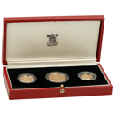 Pre-Owned 1989 UK 500th Anniversary Sovereign Proof Gold 3-Coin Set