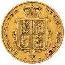 Pre-Owned 1853 London Mint Victorian 'Shield' Half Sovereign Gold Coin