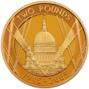 Pre-Owned 2005 UK Double Sovereign Proof Design Gold Coin