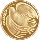 Pre-Owned 1995 UK Proof Design Dove Double Sovereign Gold Coin