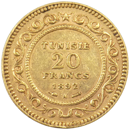 Pre-Owned Tunisian 20 Francs Gold Coin - Mixed Dates