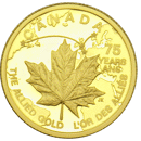 Pre-Owned 2015 Canadian Maple Allied Gold 1/4oz Proof Design Gold Coin