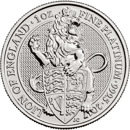 Pre-Owned 2017 UK Queen's Beasts The Lion 1oz Platinum Coin - VAT Free