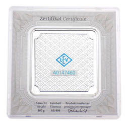 Pre-Owned Geiger Edelmetalle 100g Silver Bar