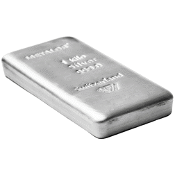 Metalor 1kg Silver Bar