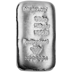 Metalor 100g Silver Bar