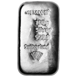 Metalor 100g Silver Bar
