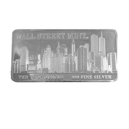 Pre-Owned Wall Street Mint 10oz Silver Bar