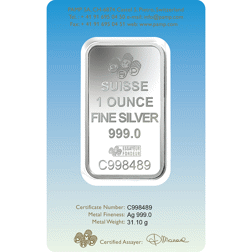 Pre-Owned PAMP 'Faith' Buddha 1oz Silver Bar